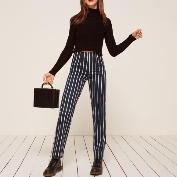 reformation striped pants